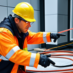 **

Industrial safety scene.  A construction worker in safety gear, looking concerned, pointing out a hazard (maybe a loose cable or a slippery surface).  Emphasis on clear communication and worker involvement.  Good lighting, realistic style. Focus on human element.

**