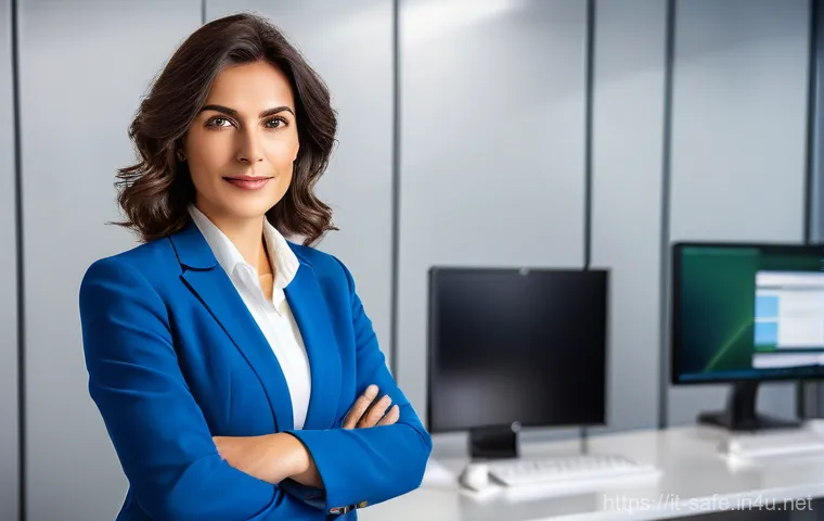 산업안전분야 자격증 취득 후 승진 사례 - **Prompt:** A vibrant and dynamic image of a confident Italian female safety professional, in her la...